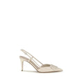 Valentino Garavani Beige Calf Leather Bos Taurus High Heel Pumps