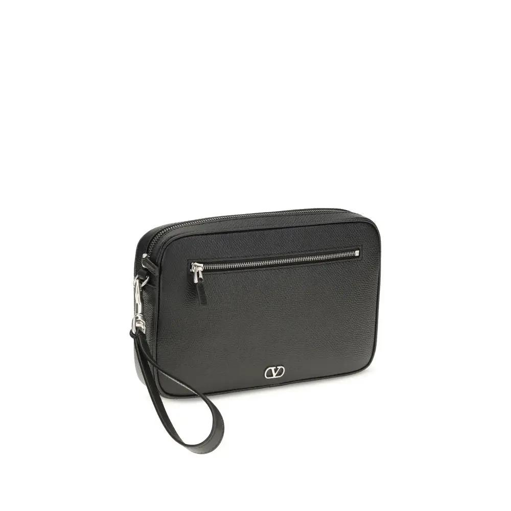 Valentino Garavani Black Calf Leather Bos Taurus Wallet