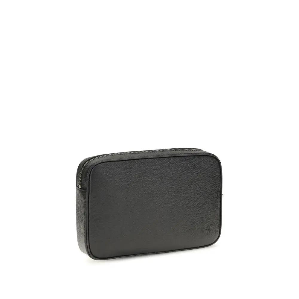 Valentino Garavani Black Calf Leather Bos Taurus Wallet