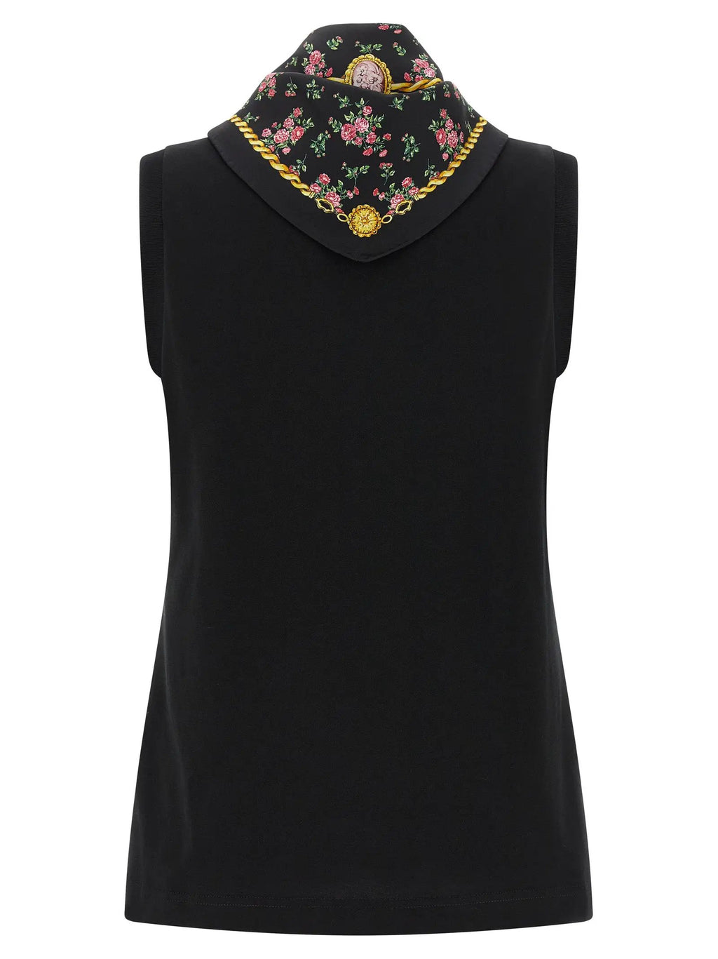 T-shirt sans manches en coton noir Dolce & Gabbana