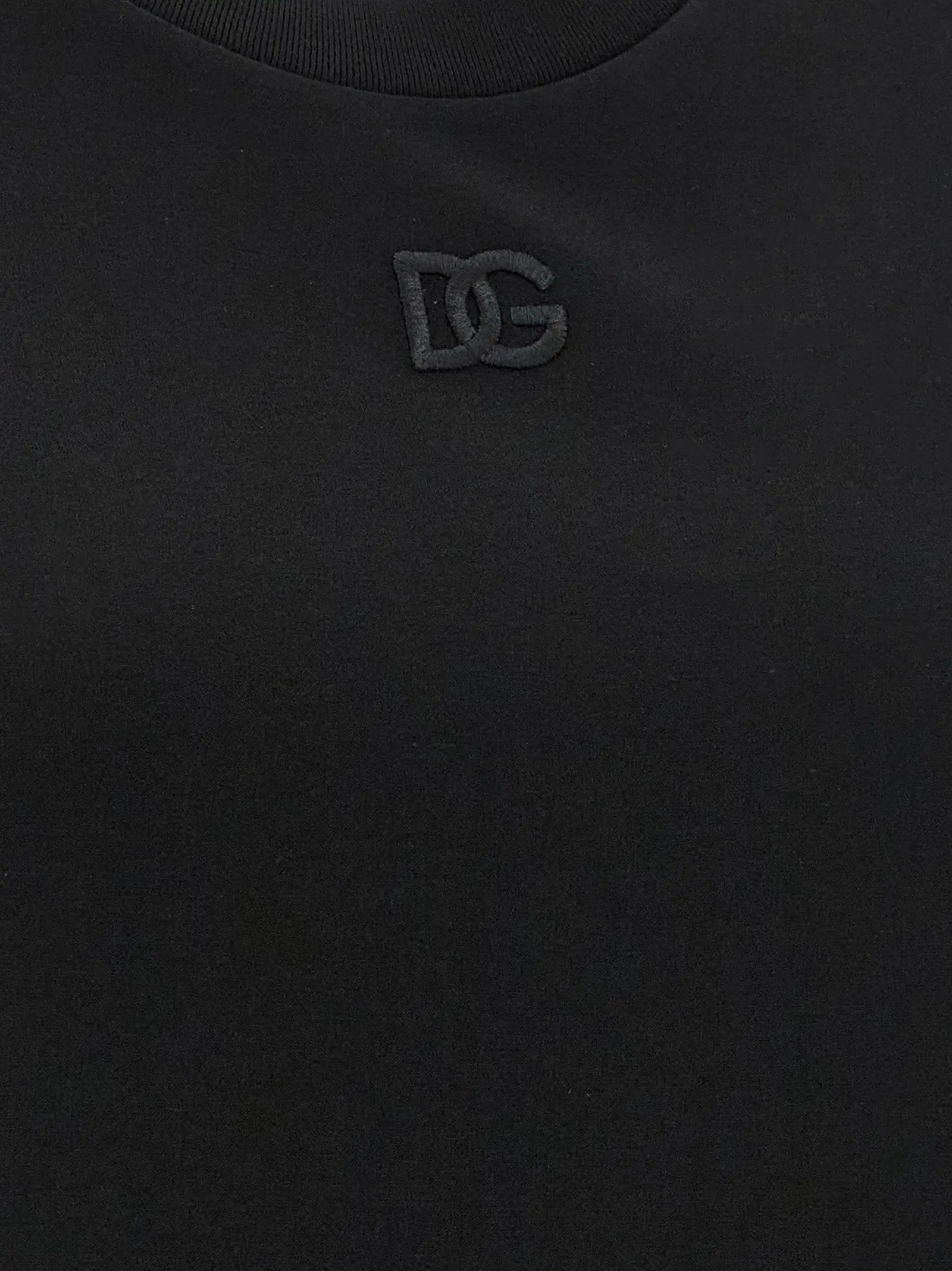 T-shirt sans manches en coton noir Dolce & Gabbana