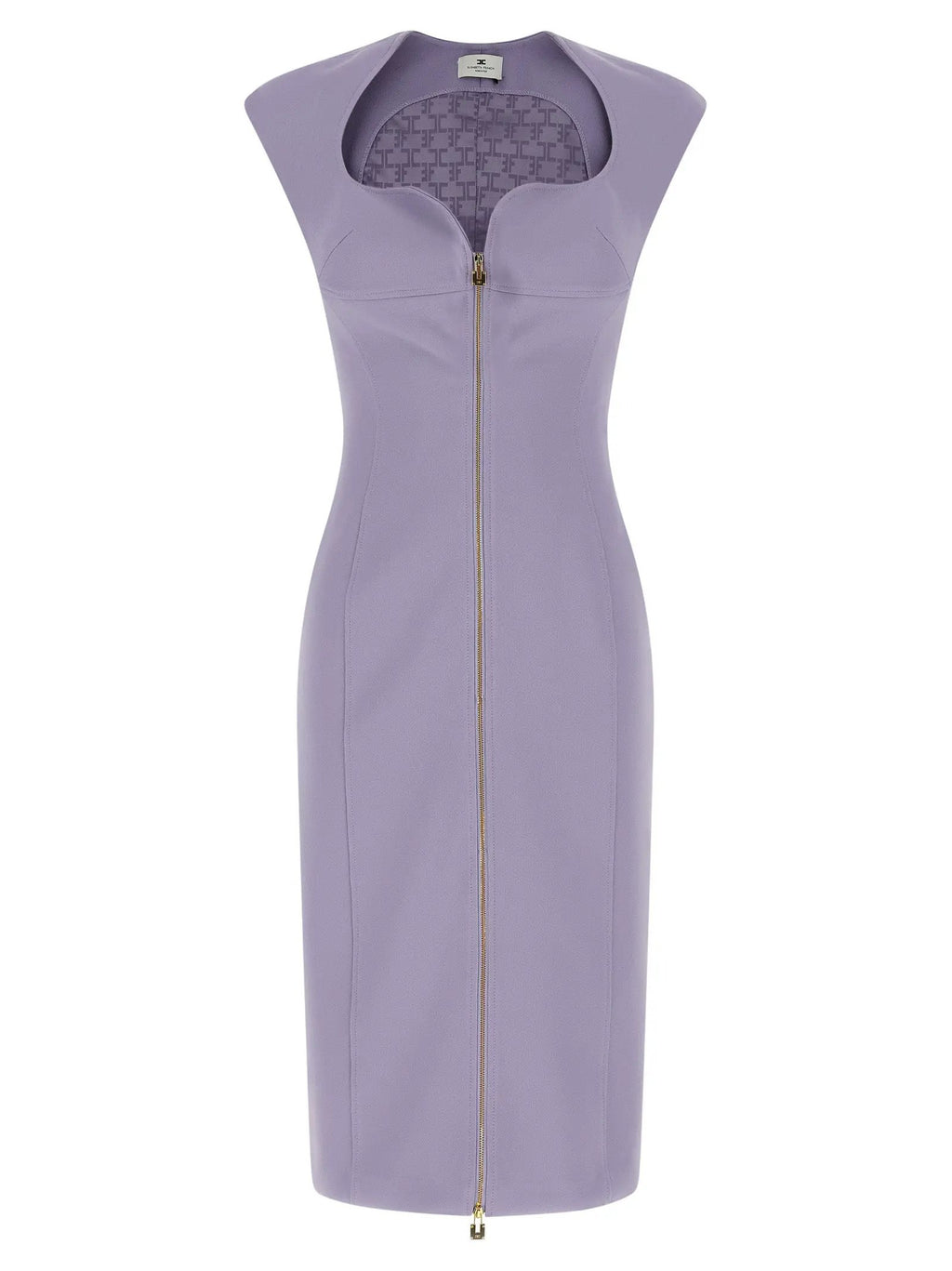 Elisabetta Franchi Purple Polyester Midi Dress