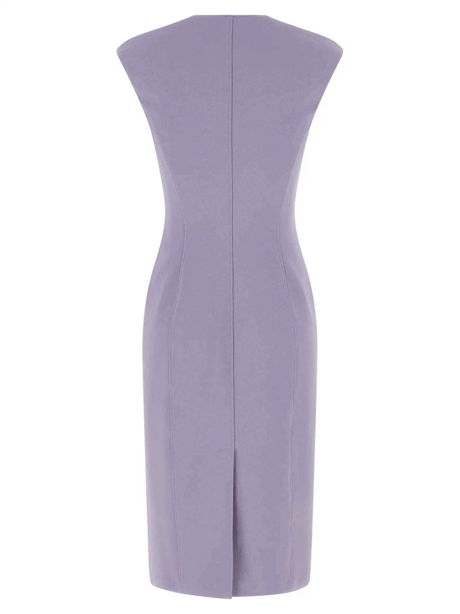 Elisabetta Franchi Purple Polyester Midi Dress