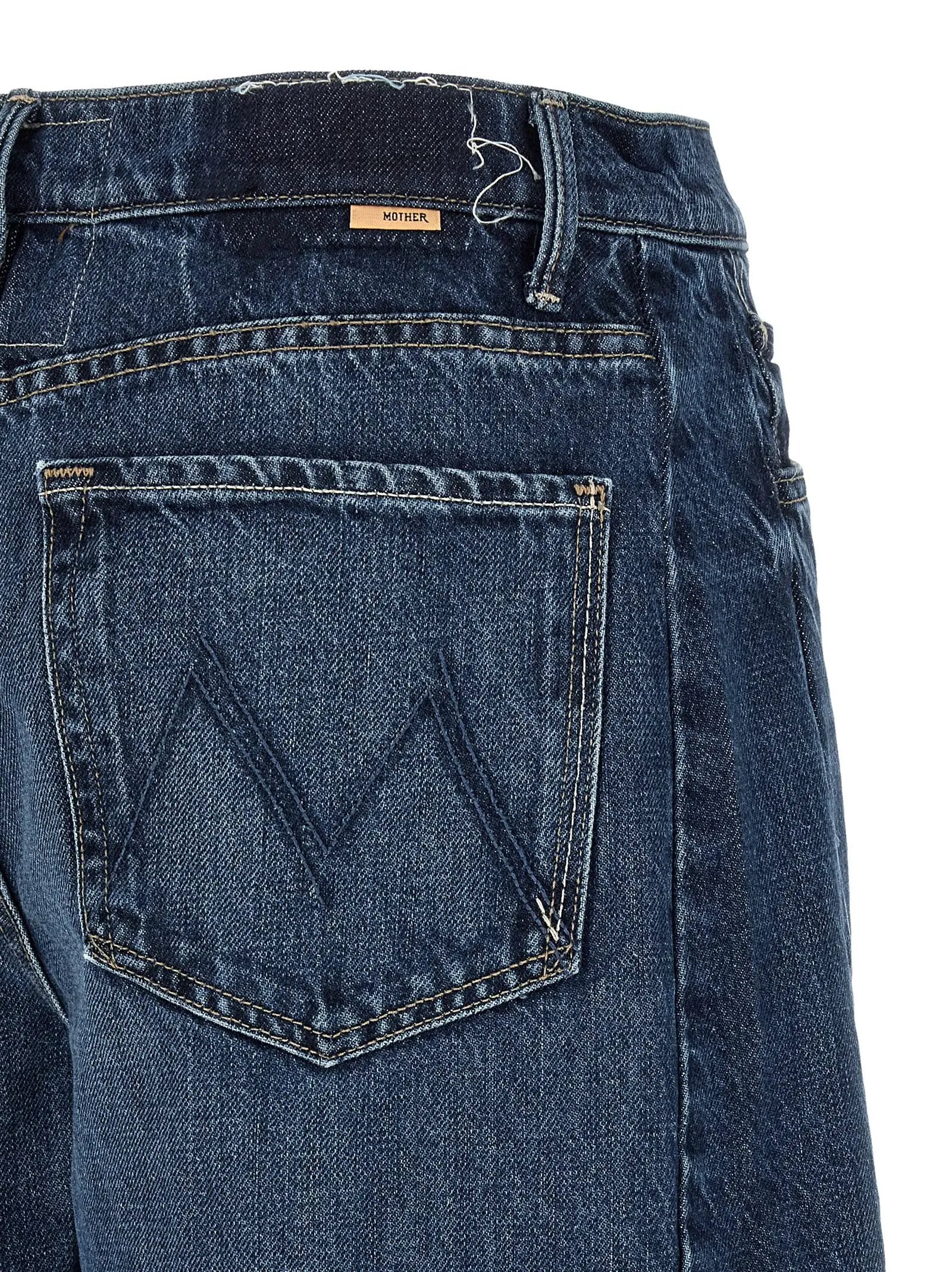 Mother Denim Blue Cotton Bermuda Shorts
