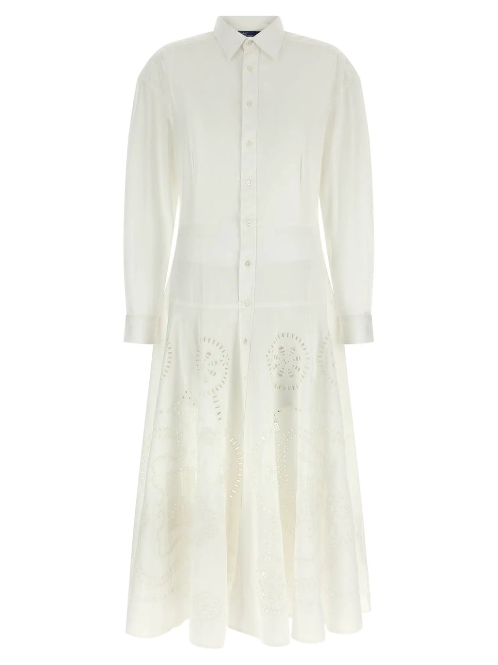 Polo Ralph Lauren White Cotton Midi Dress