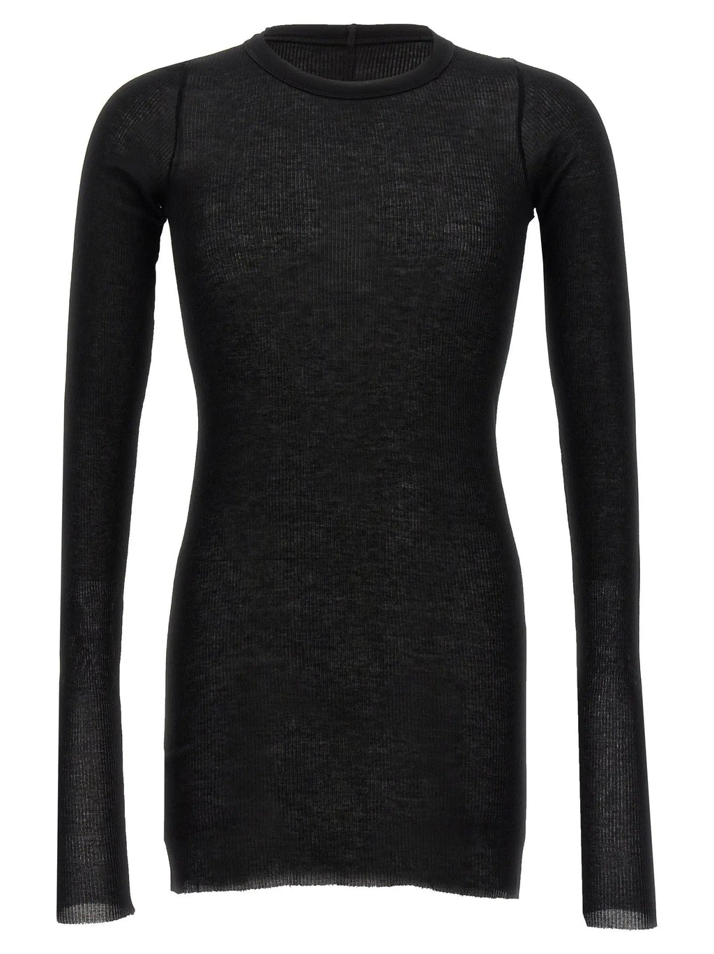 Rick Owens Black Viscose T-Shirt