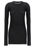 Rick Owens Black Viscose Long Sleeve T-Shirt