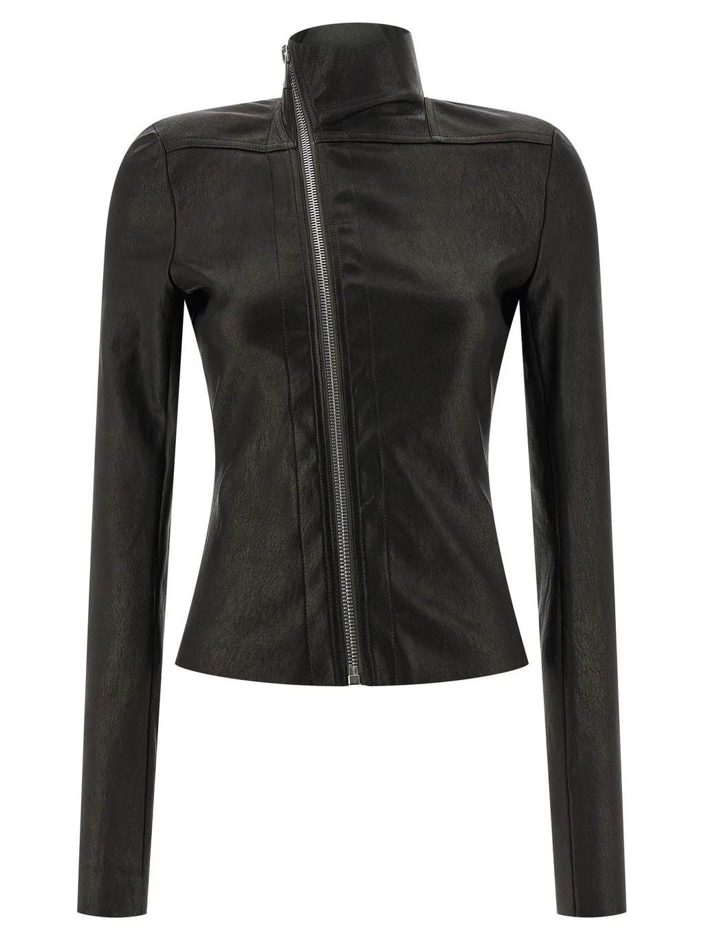 Rick Owens Black Lamb Leather Leather Jacket