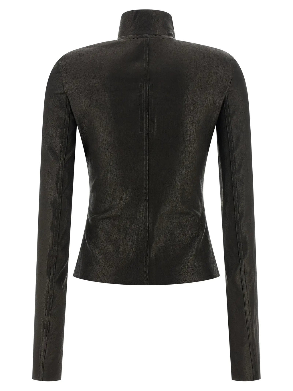 Rick Owens Black Lamb Leather Leather Jacket