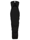 Rick Owens Black Wool Long Dress