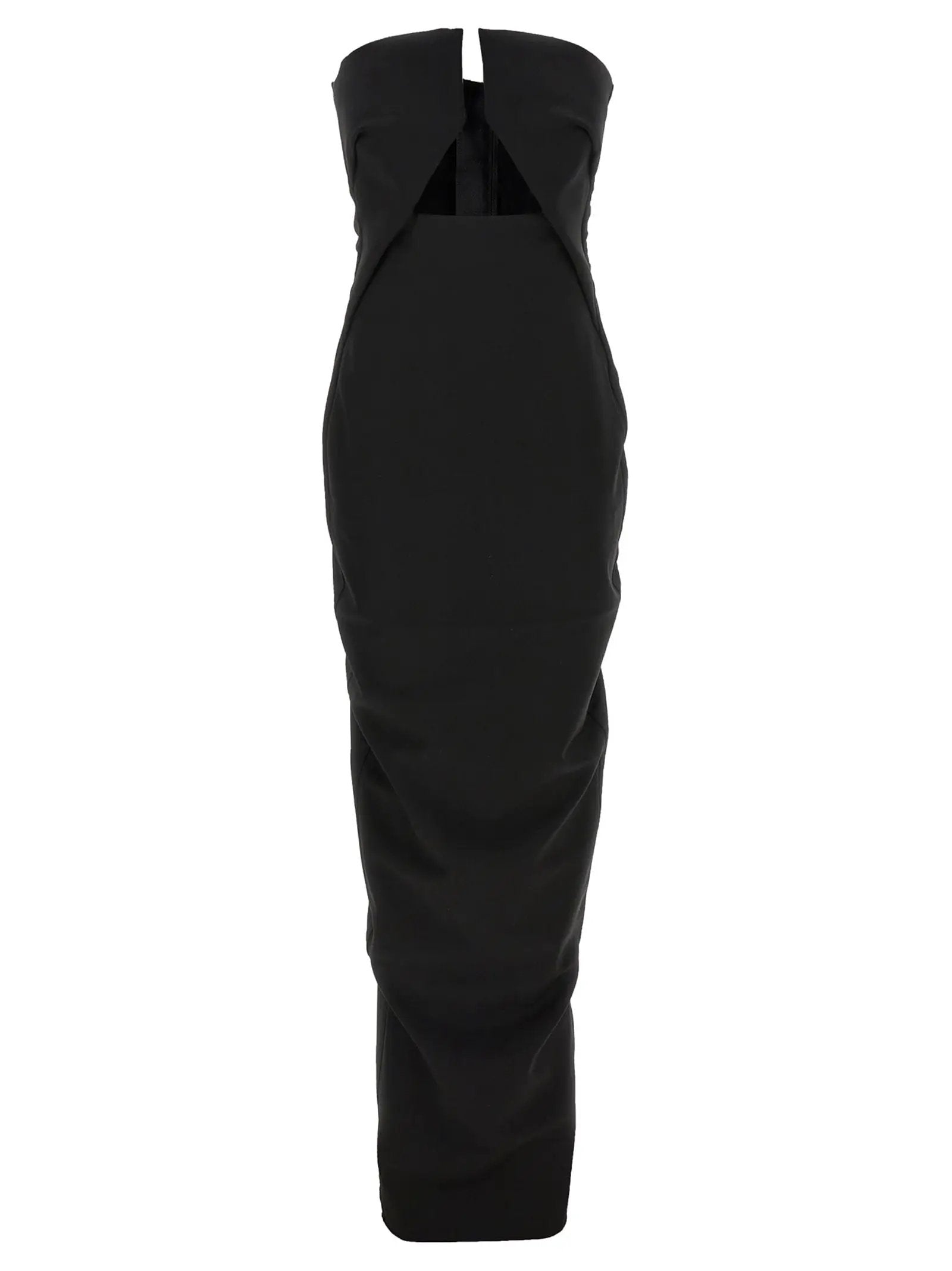 Rick Owens Black Wool Long Dress