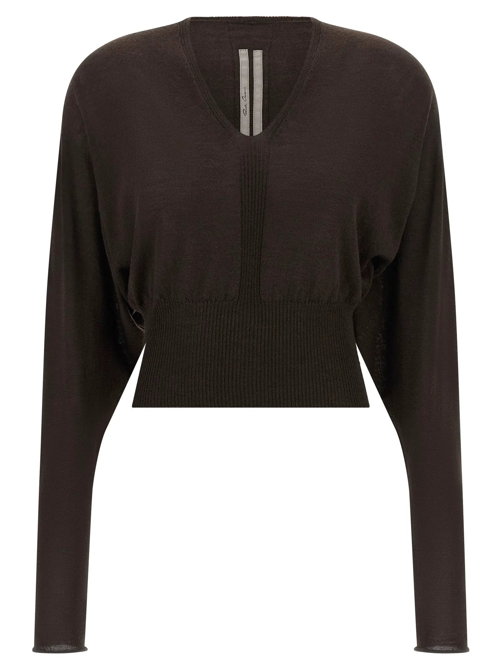 Rick Owens Brown Virgin Wool Shirt