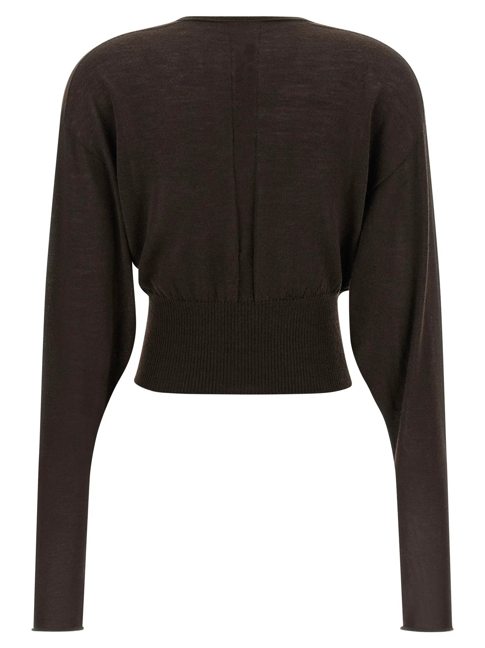 Rick Owens Brown Virgin Wool Shirt