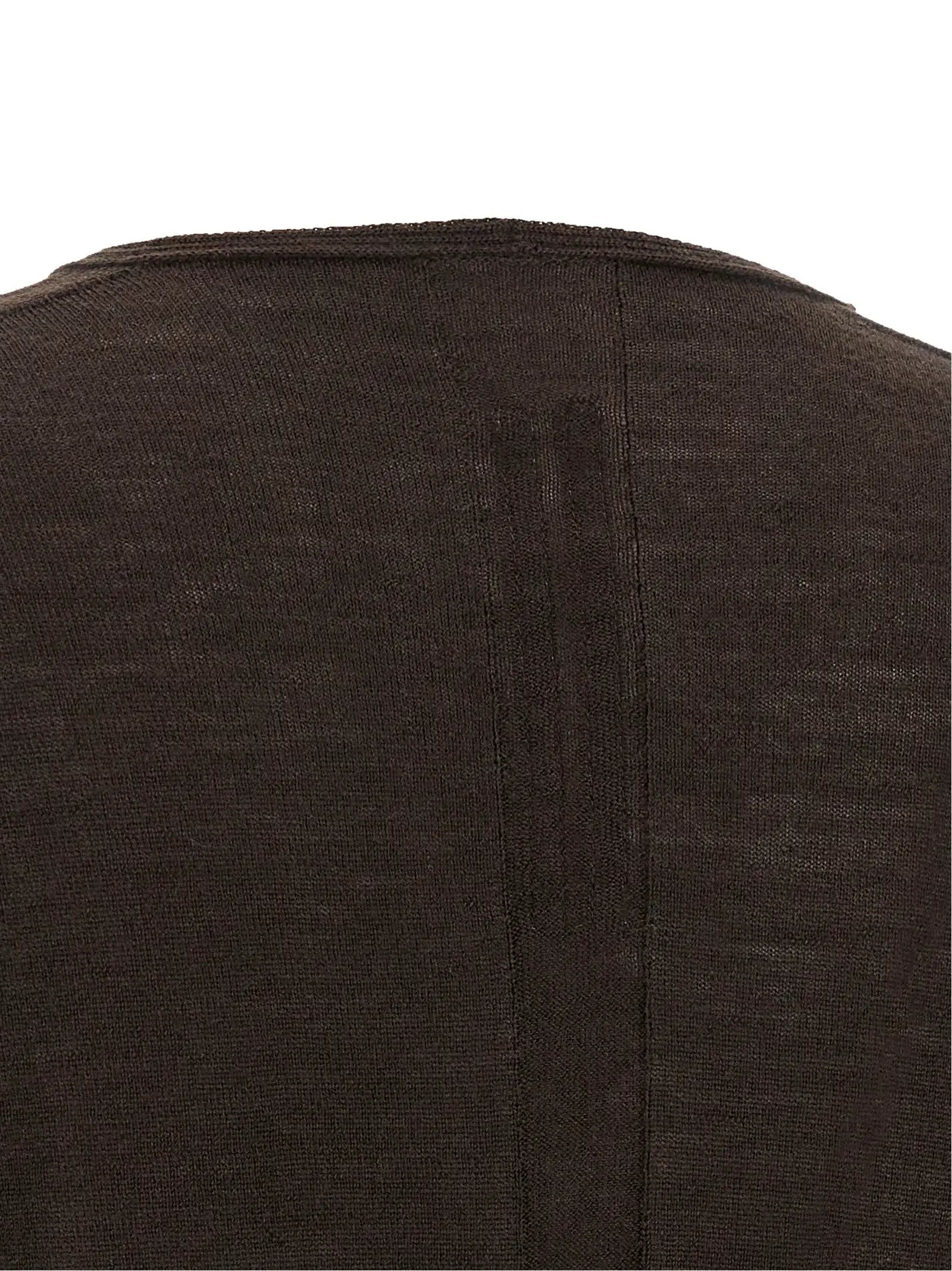 Rick Owens Brown Virgin Wool Shirt