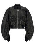 Rick Owens Black Lamb Leather Leather Jacket