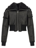 Rick Owens Black Lamb Fur Leather Jacket