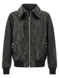 Rick Owens Black Lamb Leather Leather Jacket