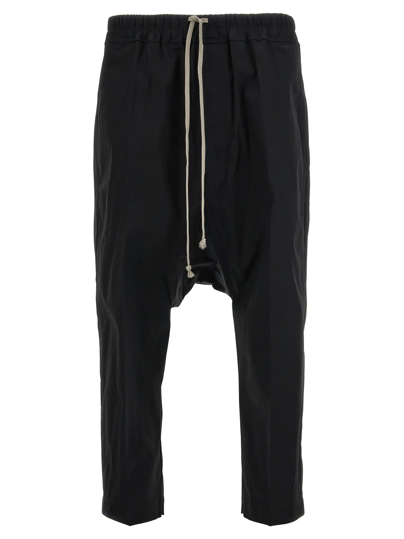 Rick Owens Black Cotton Casual Pants