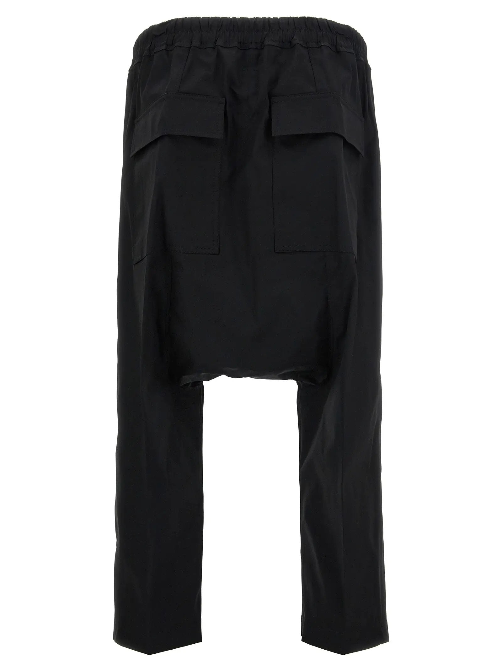Rick Owens Black Cotton Casual Pants