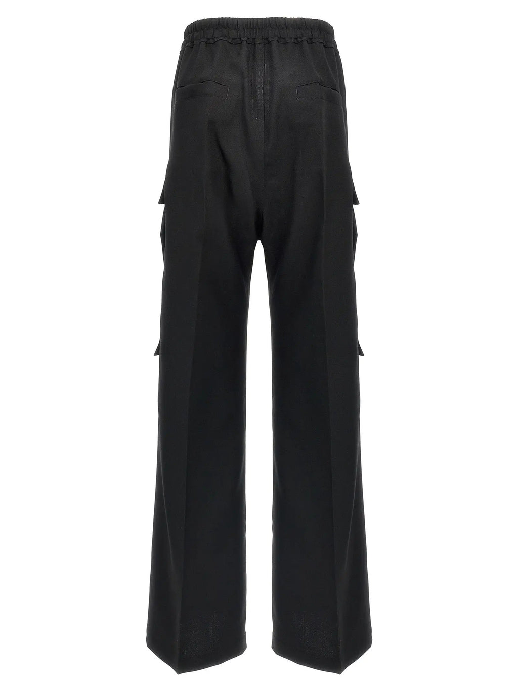 Rick Owens Black Wool Cargo Pants