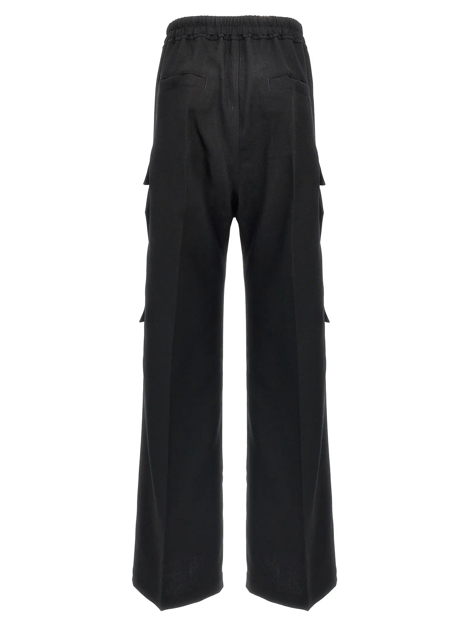 Rick Owens Black Wool Cargo Pants