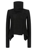 Rick Owens Black Lamb Leather Leather Jacket