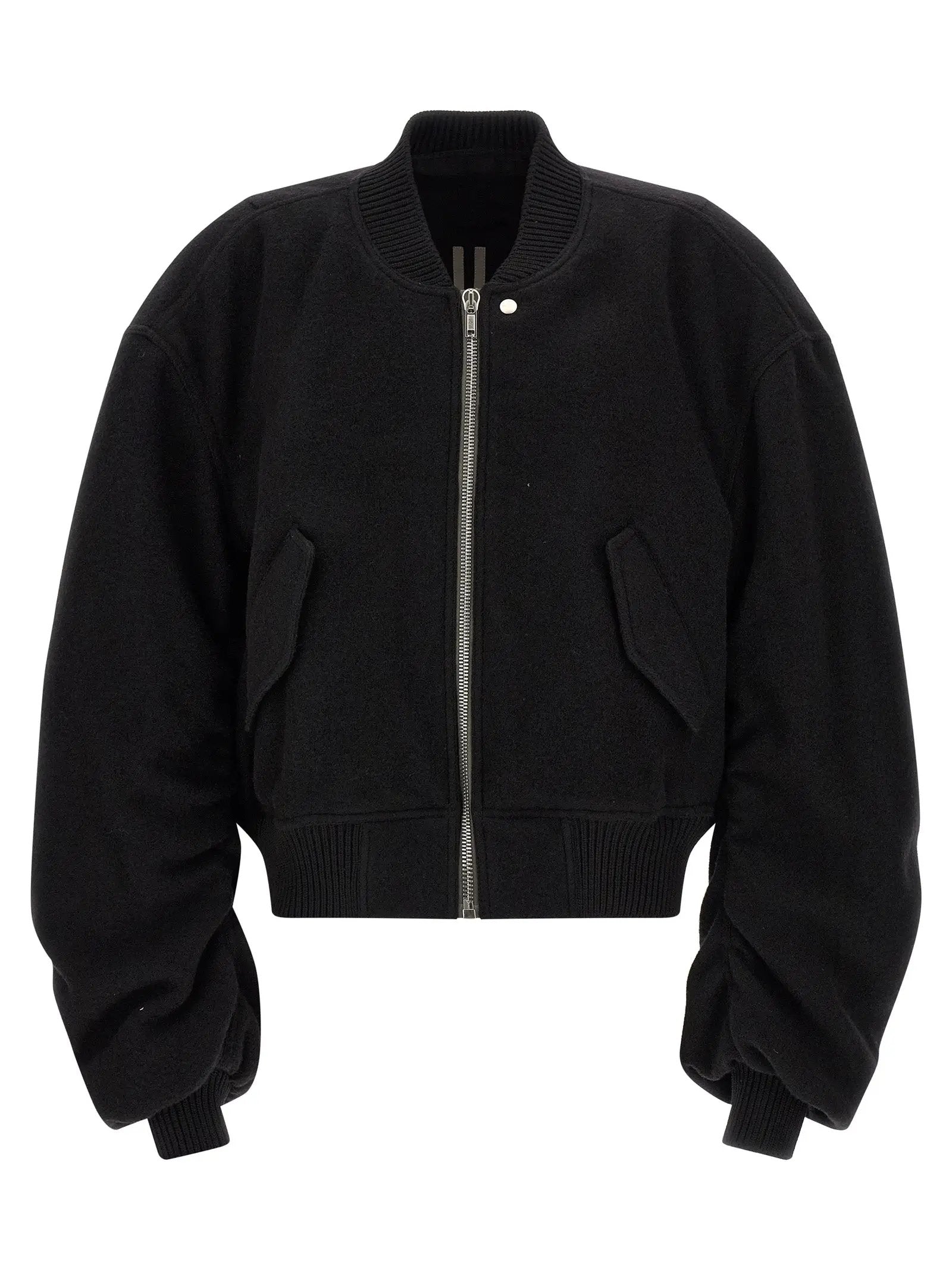 Rick Owens Black Virgin Wool Bomber