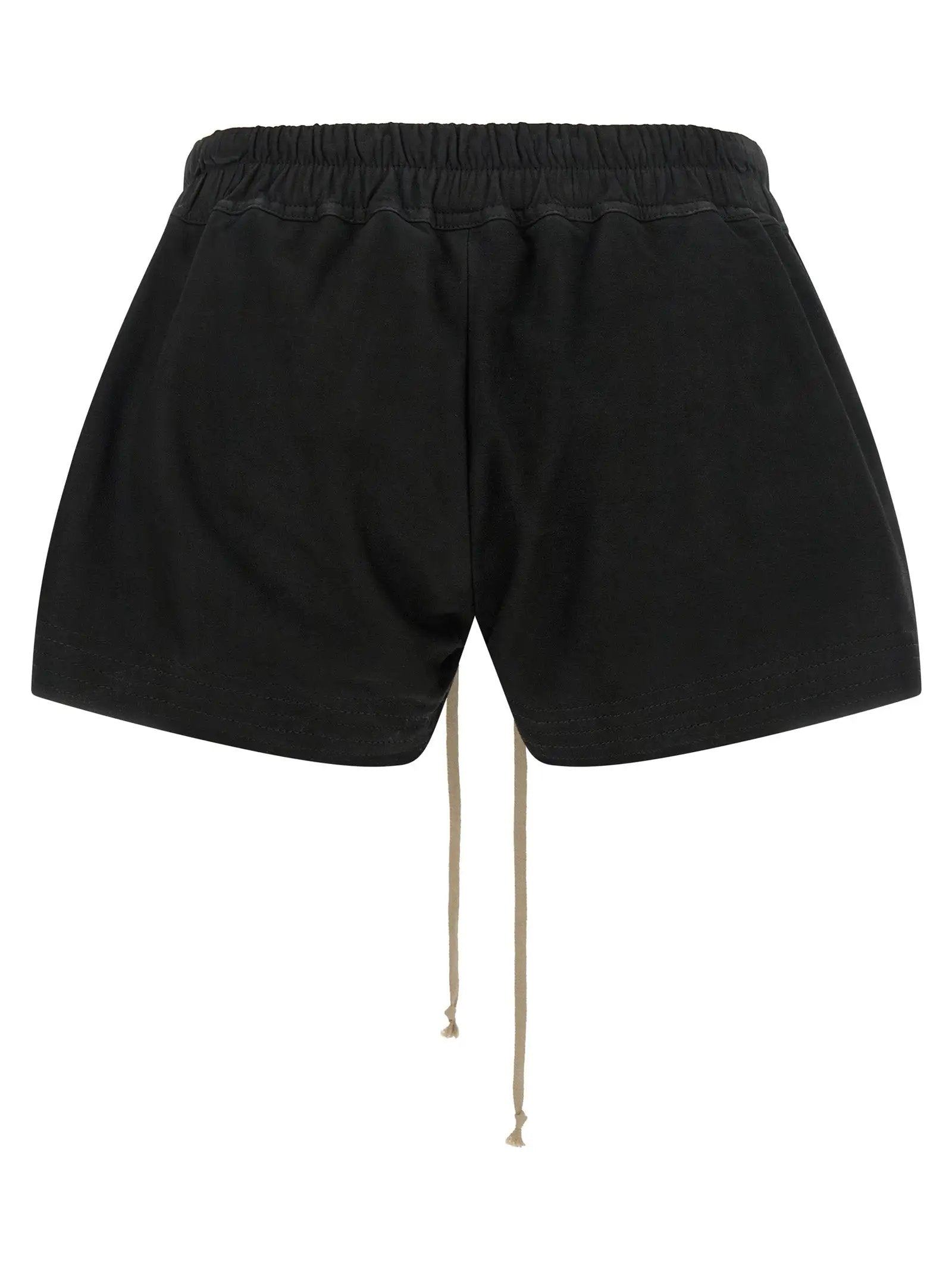 Rick Owens Black Lamb Leather Bermuda Shorts
