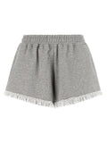 Ganni Gray Organic Cotton Bermuda Shorts