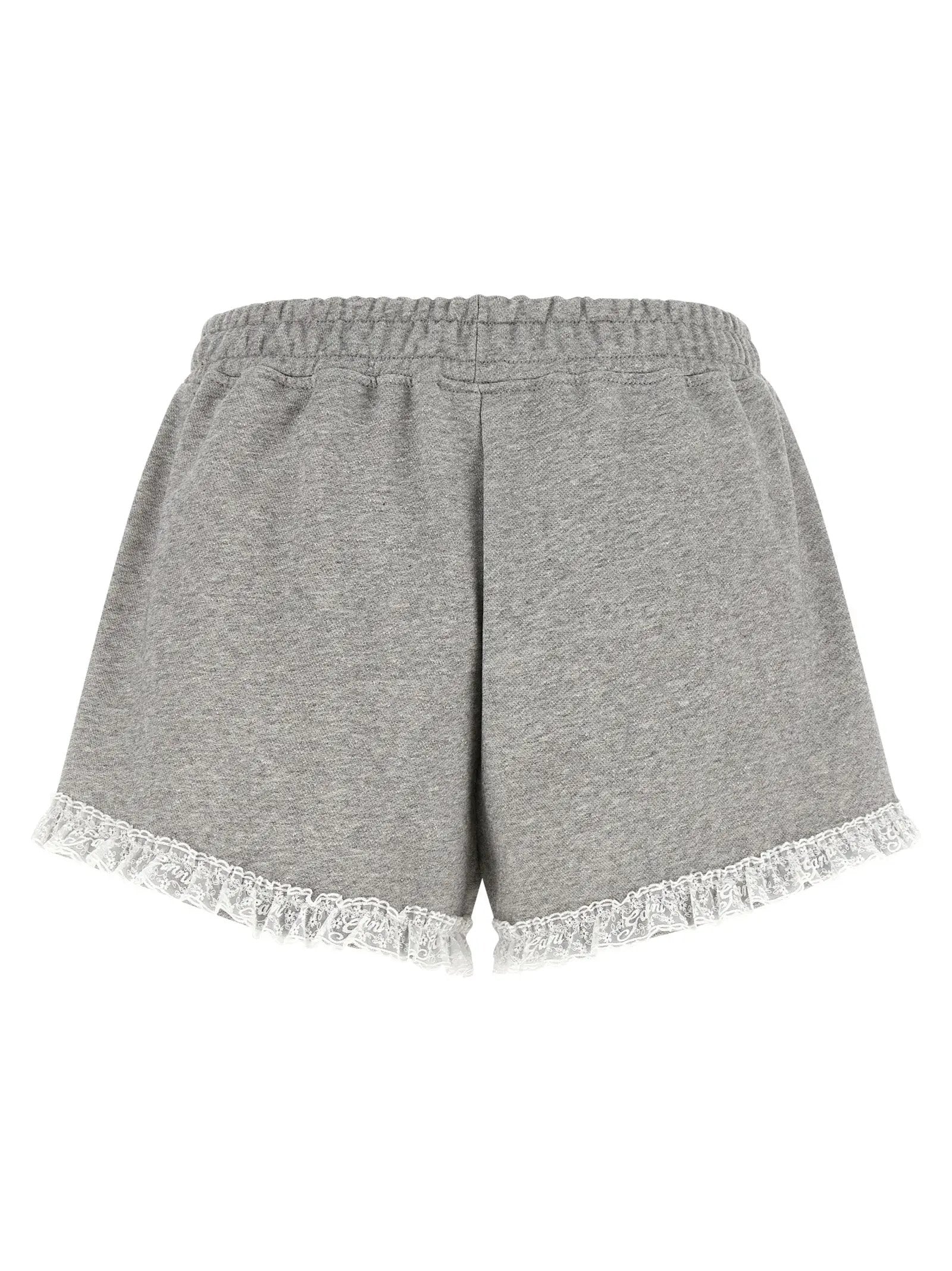 Ganni Gray Organic Cotton Bermuda Shorts