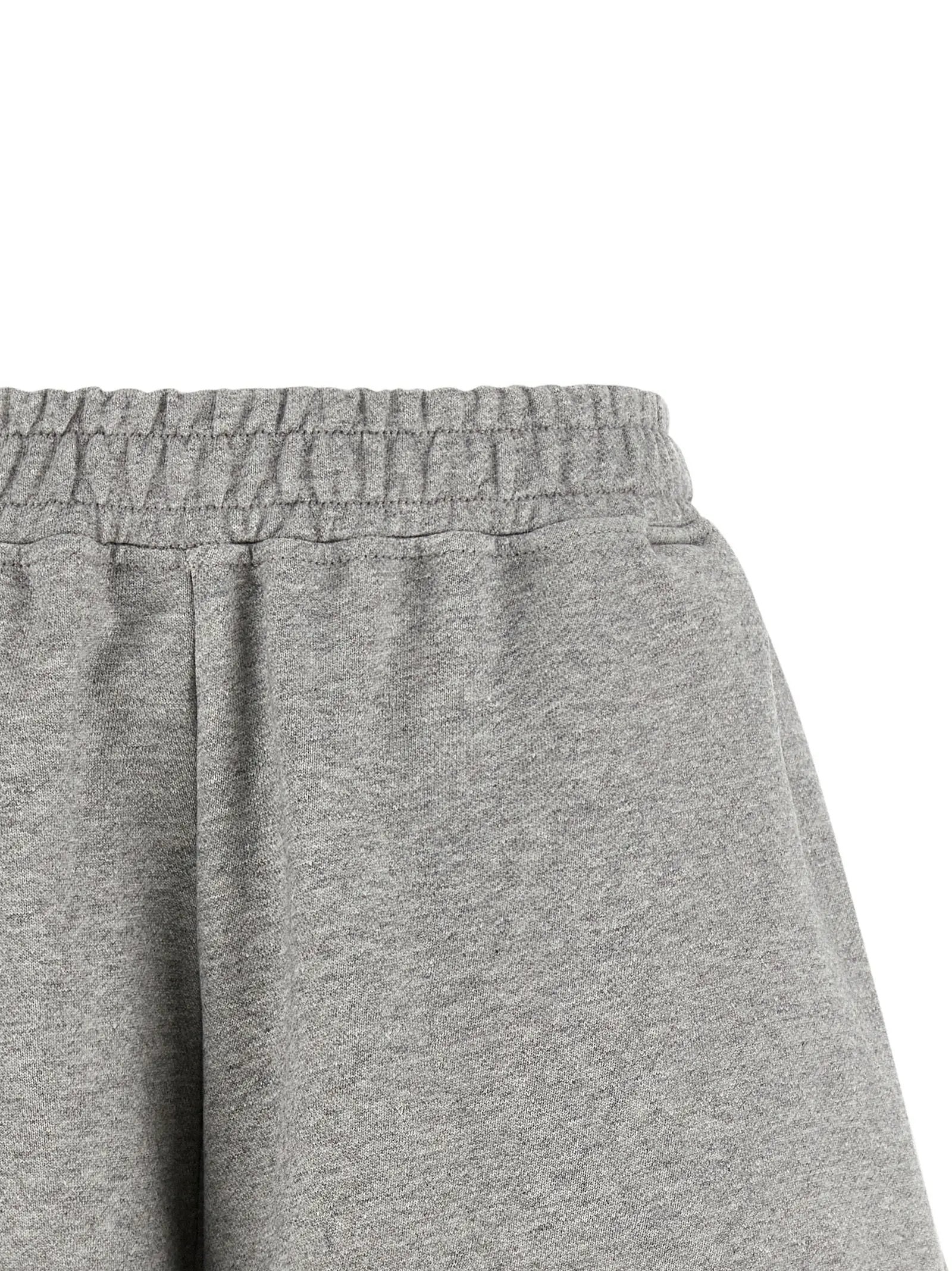 Ganni Gray Organic Cotton Bermuda Shorts