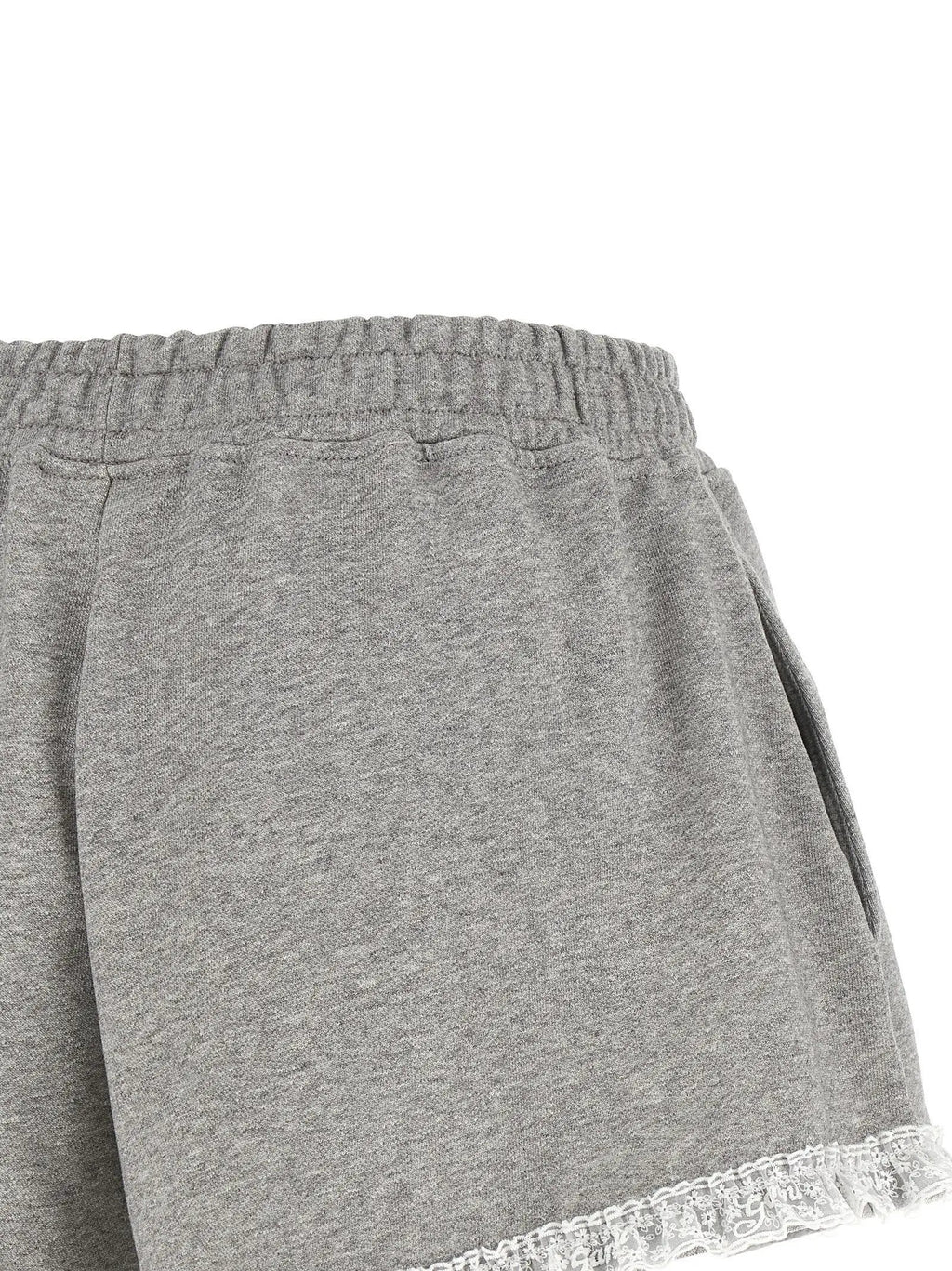 Ganni Gray Organic Cotton Bermuda Shorts