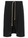 Rick Owens Black Cotton Bermuda Shorts