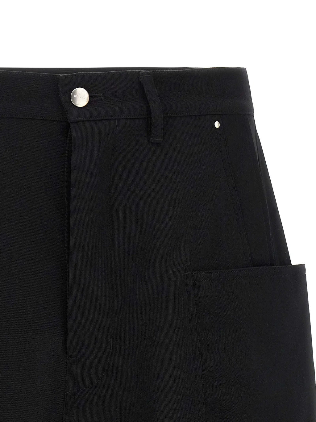 Rick Owens Black Wool Bermuda Shorts