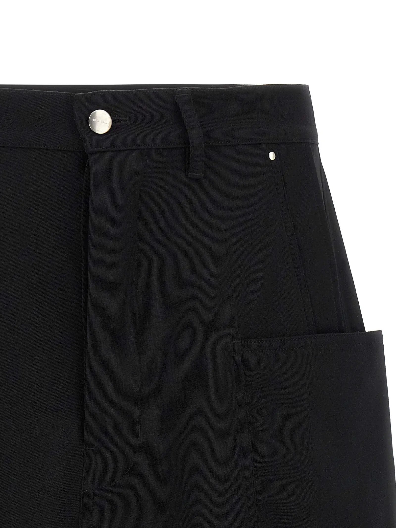 Rick Owens Black Wool Bermuda Shorts