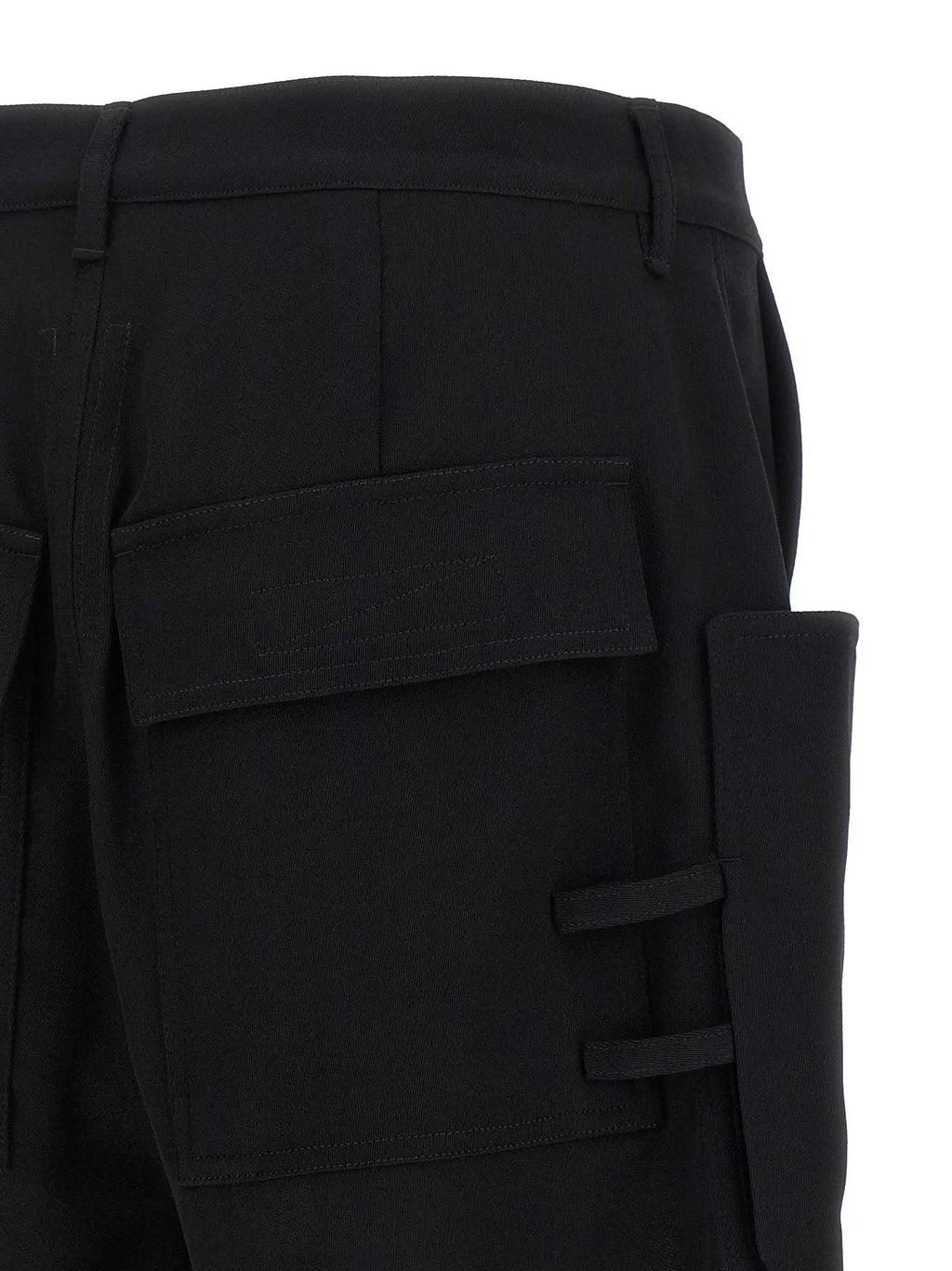 Rick Owens Black Wool Bermuda Shorts