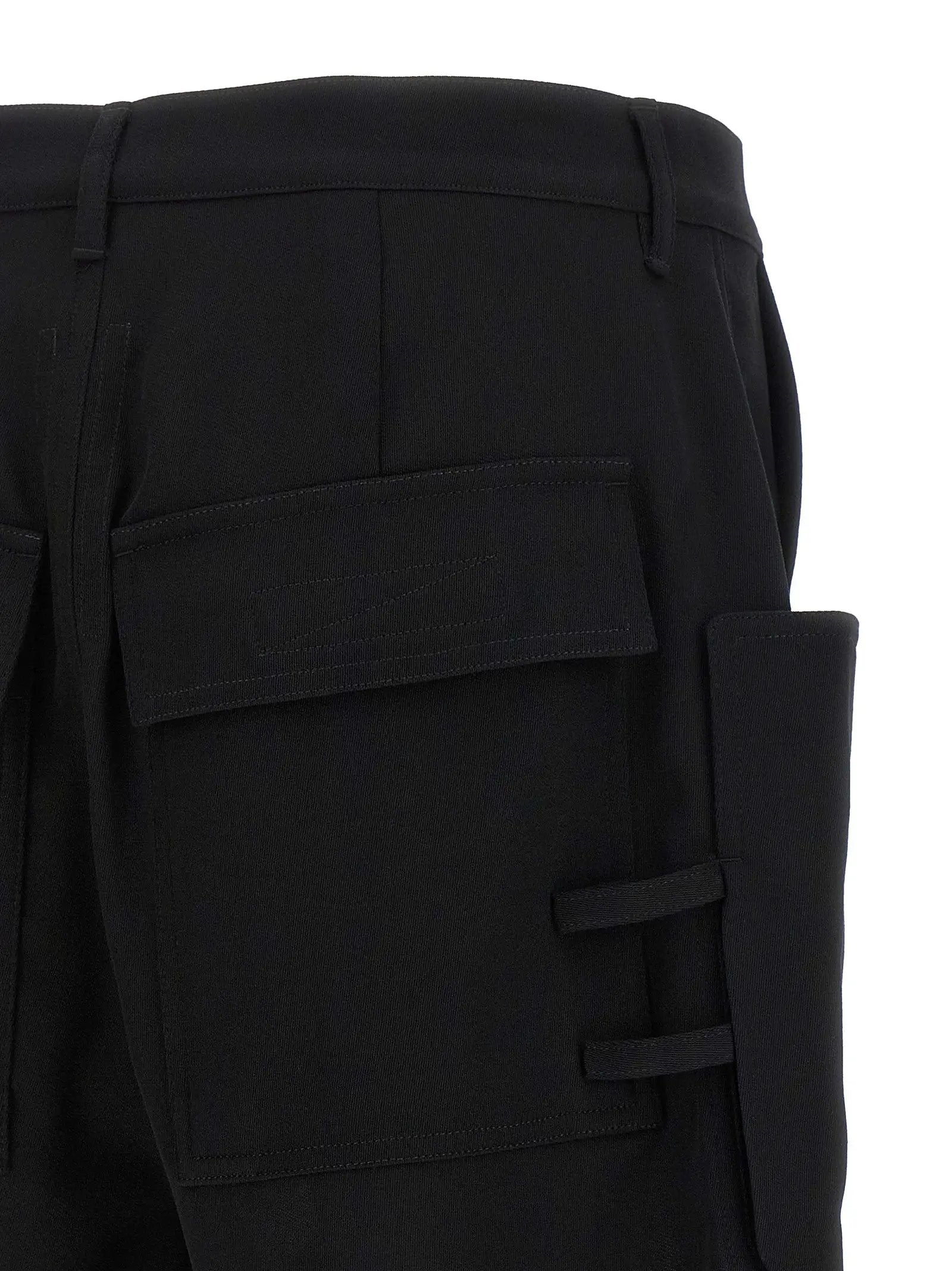 Rick Owens Black Wool Bermuda Shorts