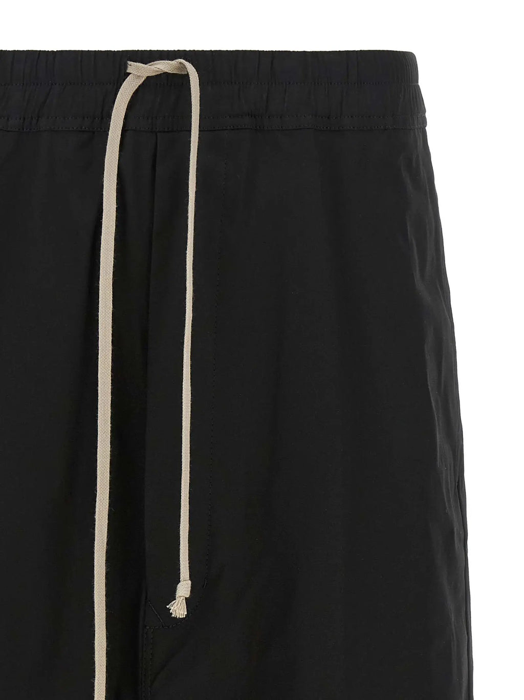 Rick Owens Black Cotton Bermuda Shorts
