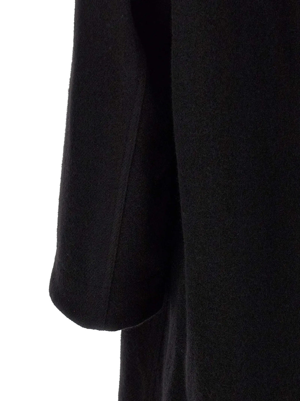 Rick Owens Black Virgin Wool Coat