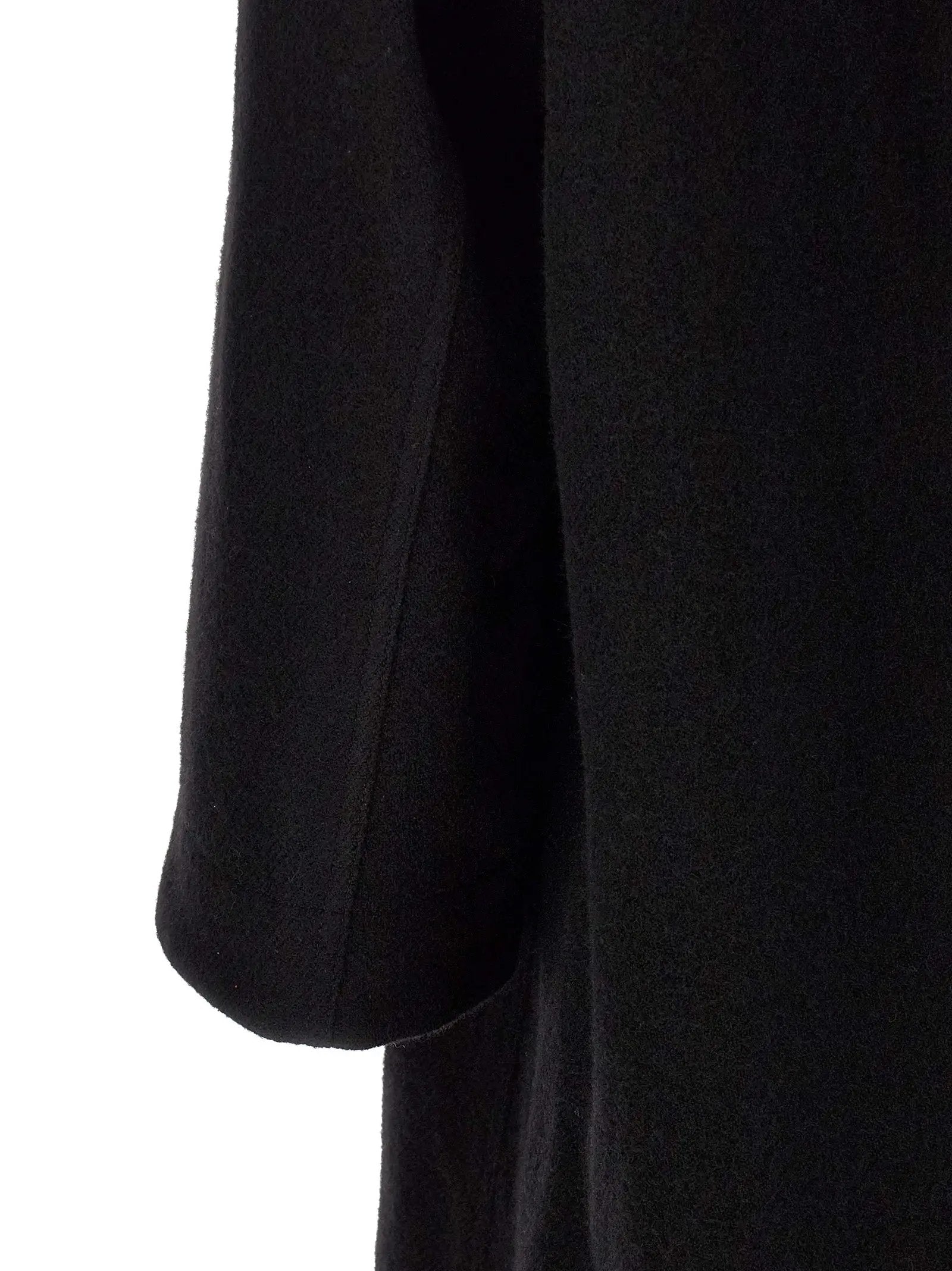Rick Owens Black Virgin Wool Coat