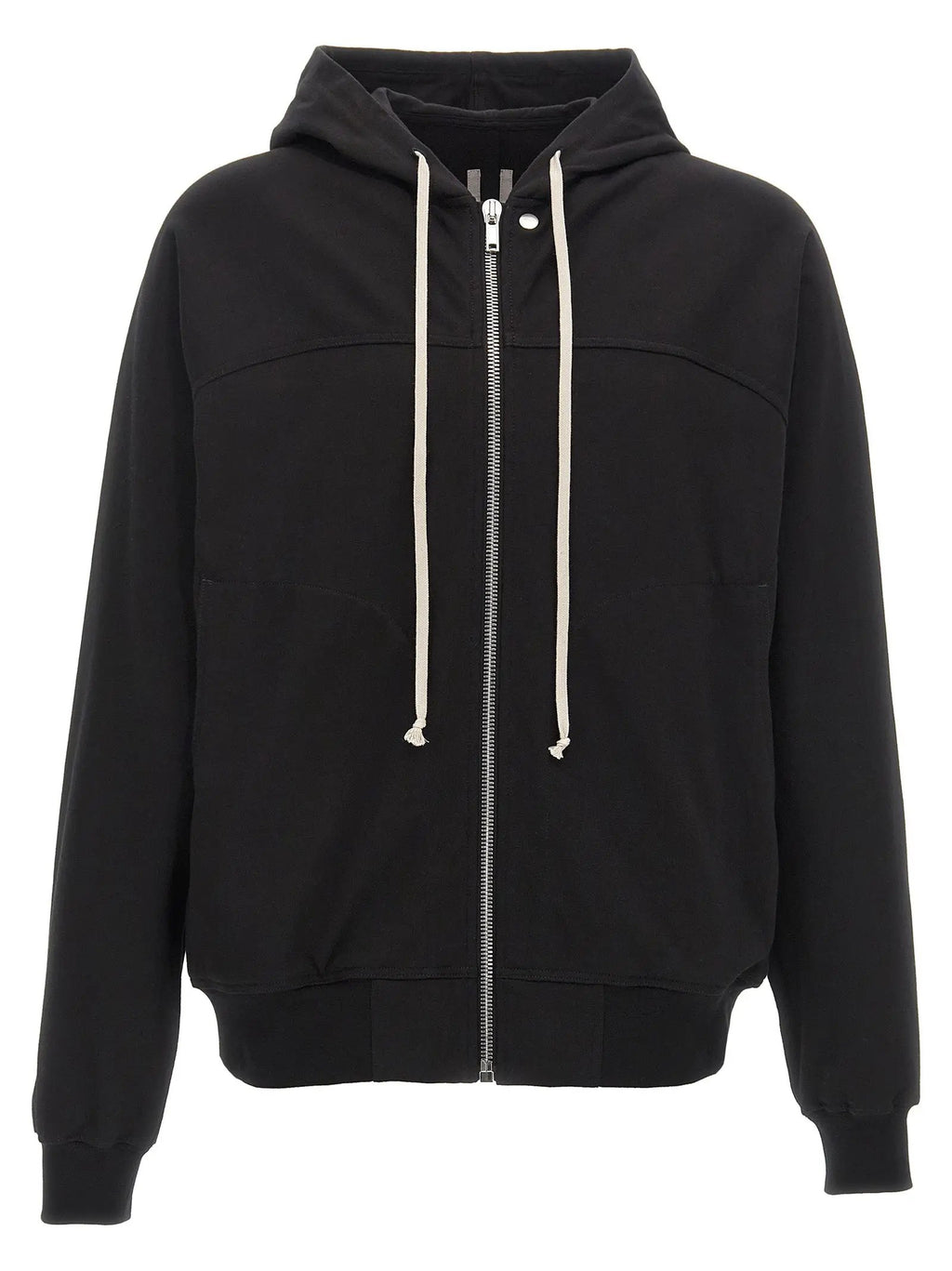 Rick Owens Black Cotton Hoodie