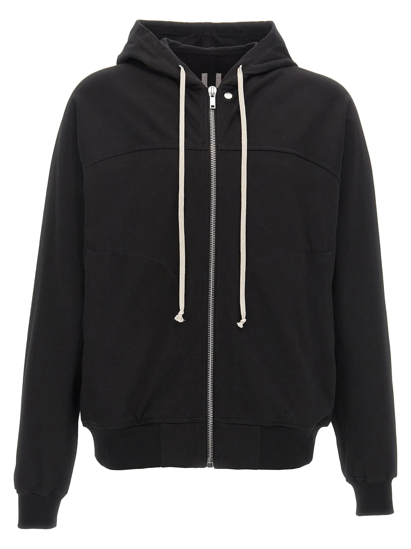 Rick Owens Black Cotton Hoodie