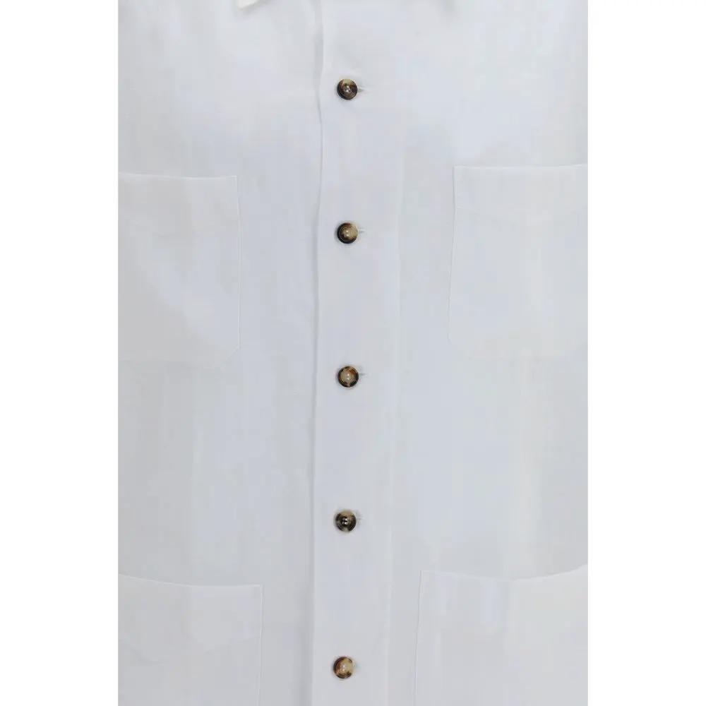 Brunello Cucinelli White Linen Shirt