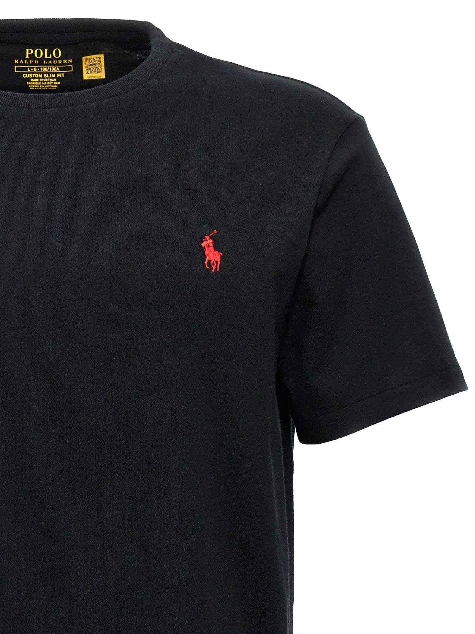 Polo Ralph Lauren Black Cotton T-Shirt