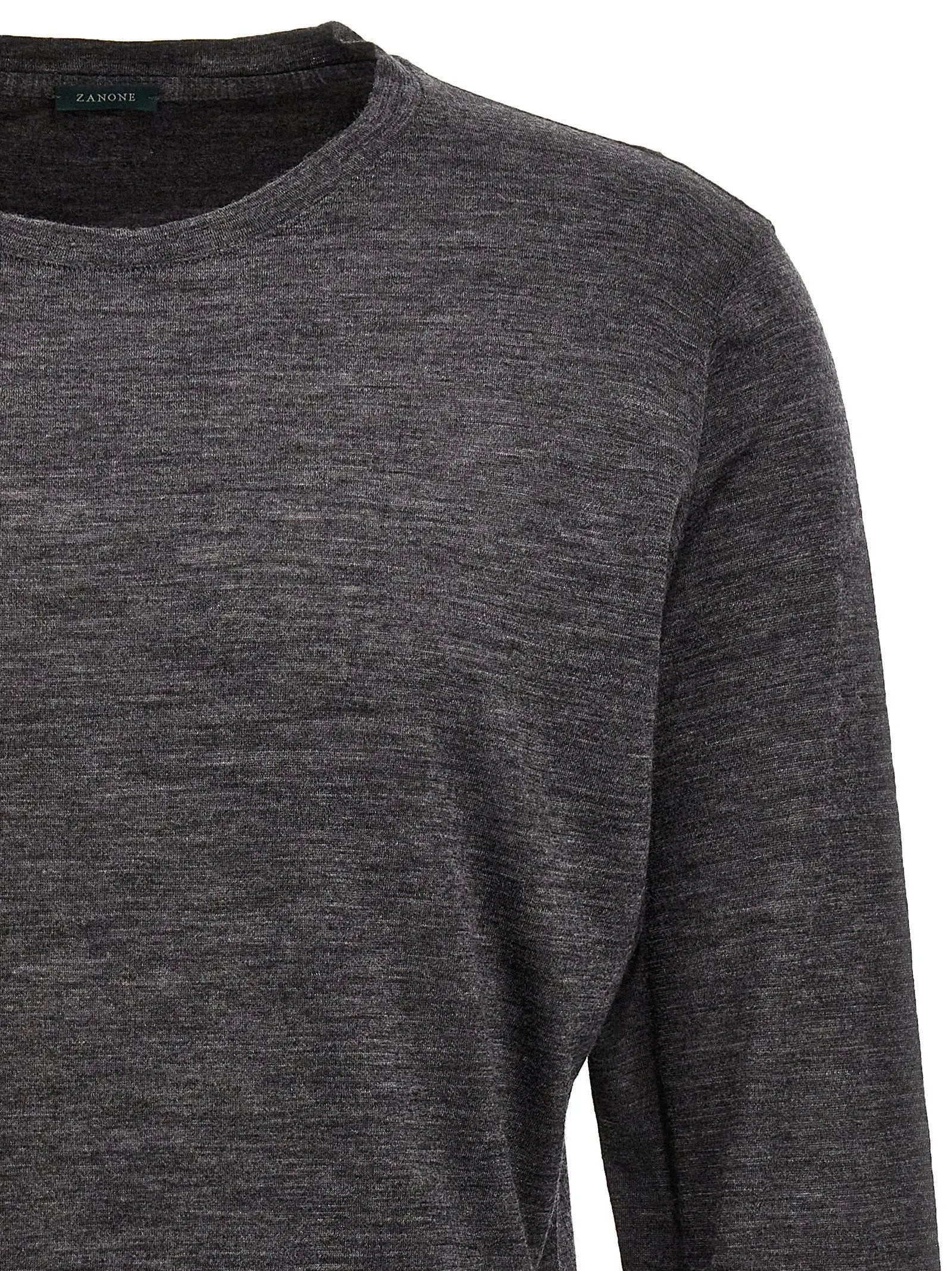 ZANONE Gray Virgin Wool Cardigan