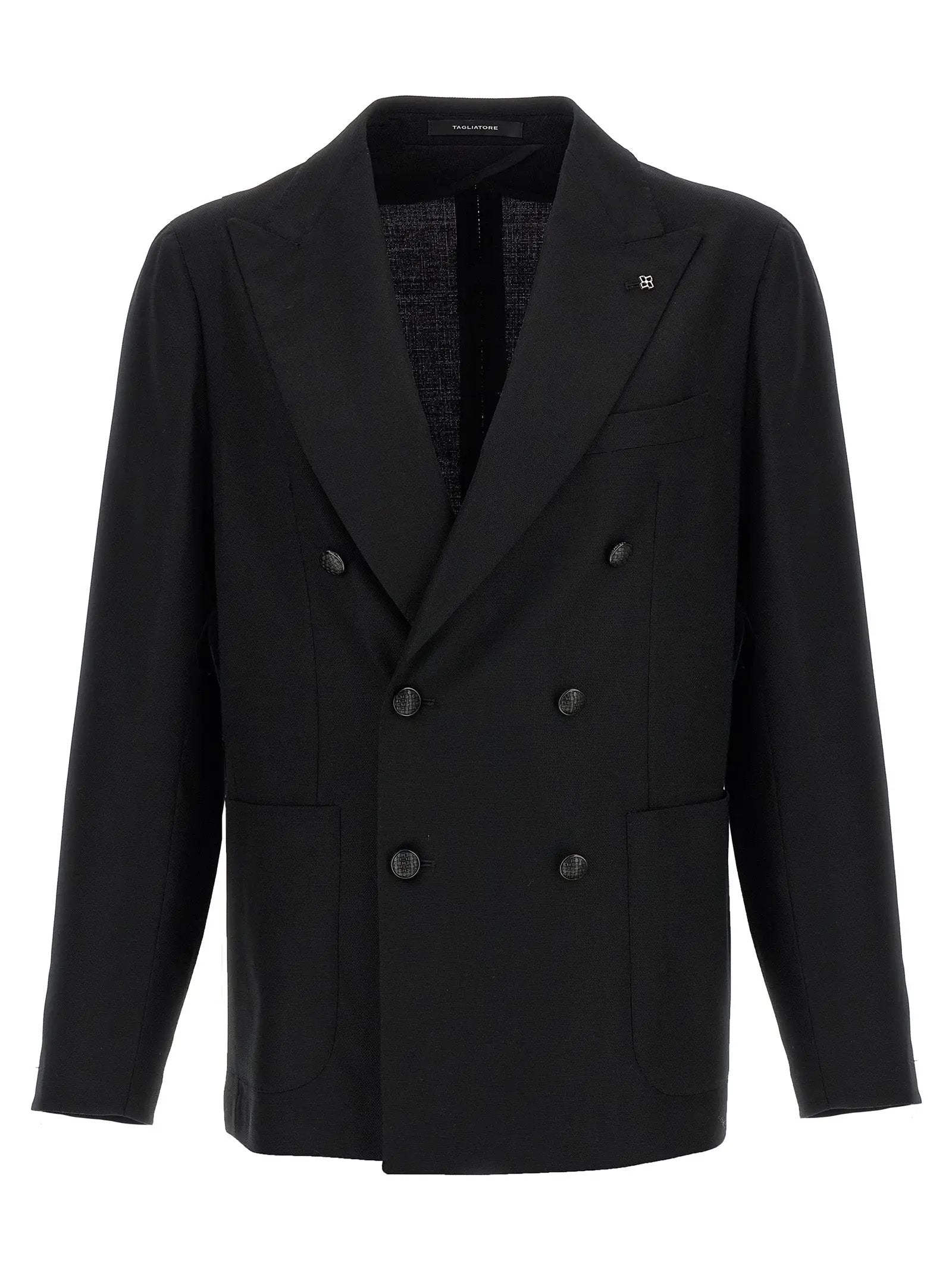 Veste Tagliatore noire en laine vierge