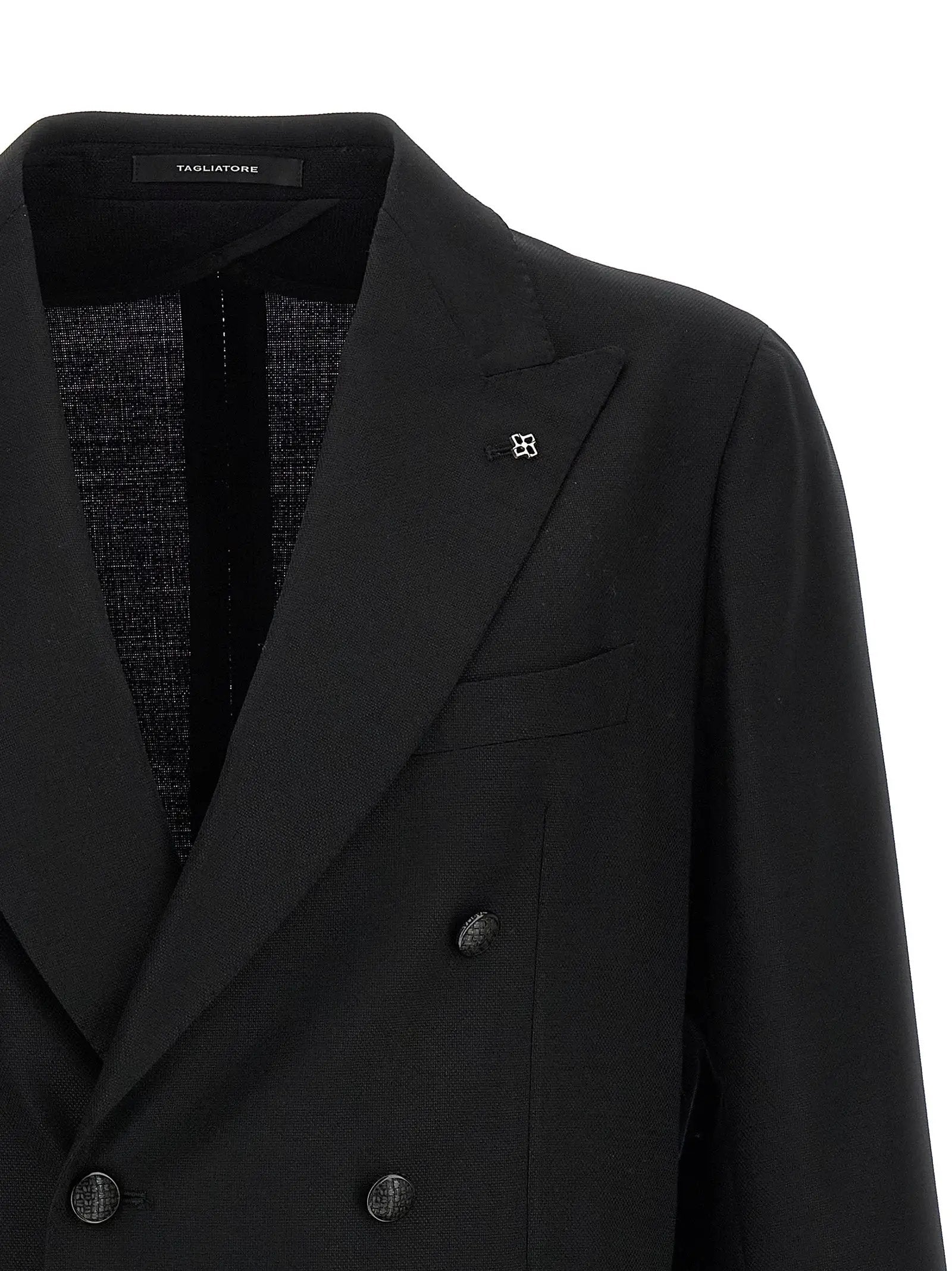 Veste Tagliatore noire en laine vierge