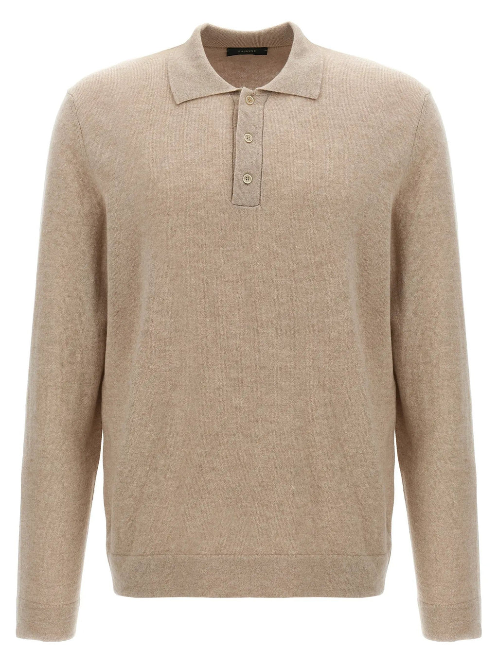 ZANONE Beige Virgin Wool Polo Shirt
