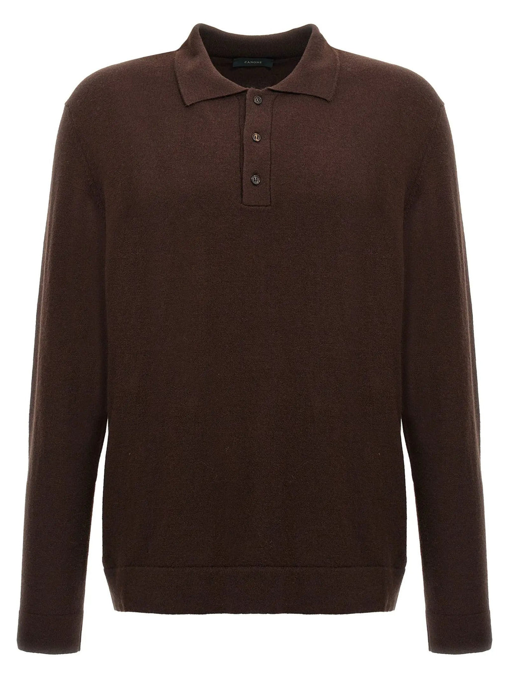 ZANONE Brown Virgin Wool Polo Shirt