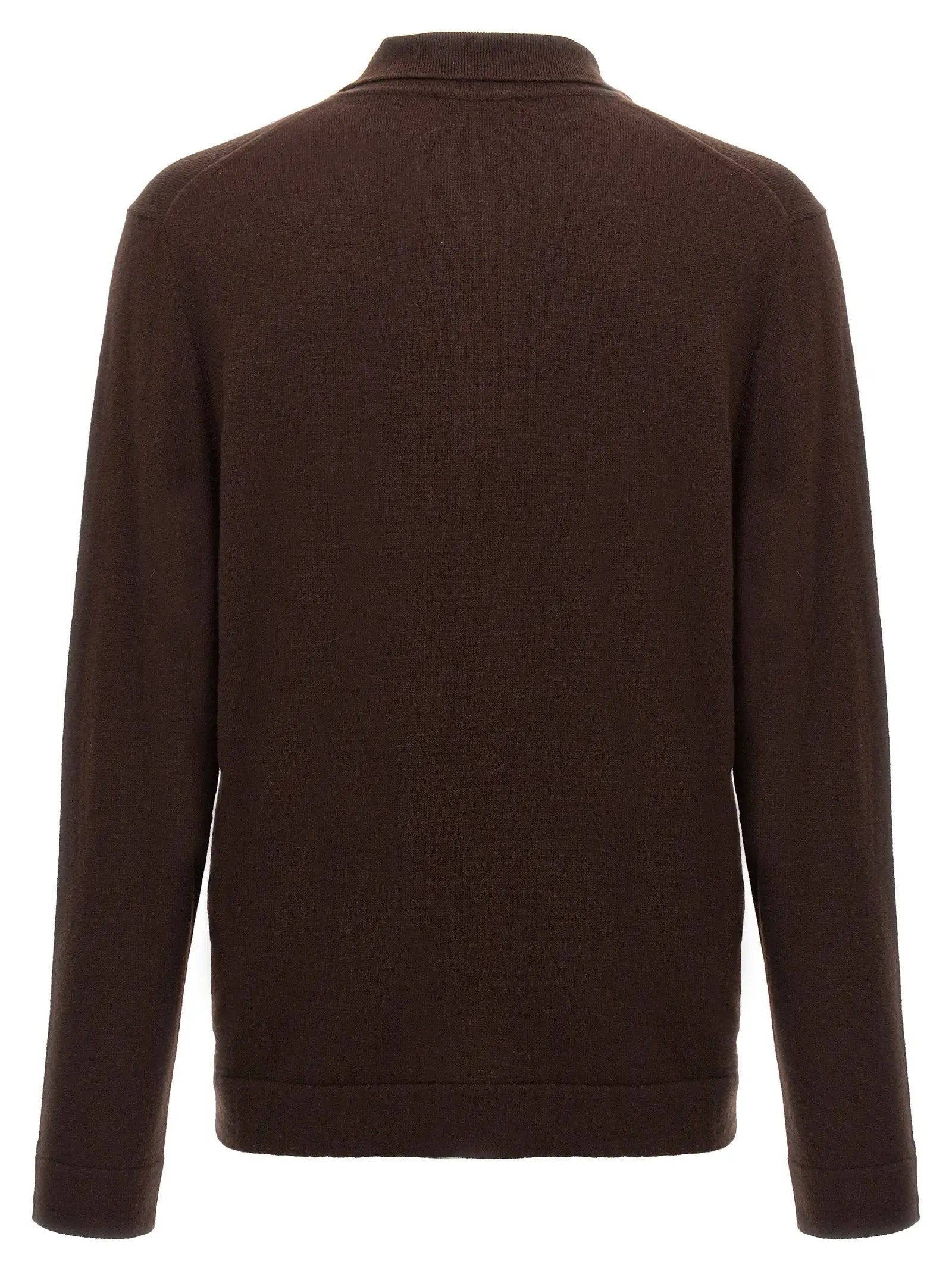 ZANONE Brown Virgin Wool Polo Shirt
